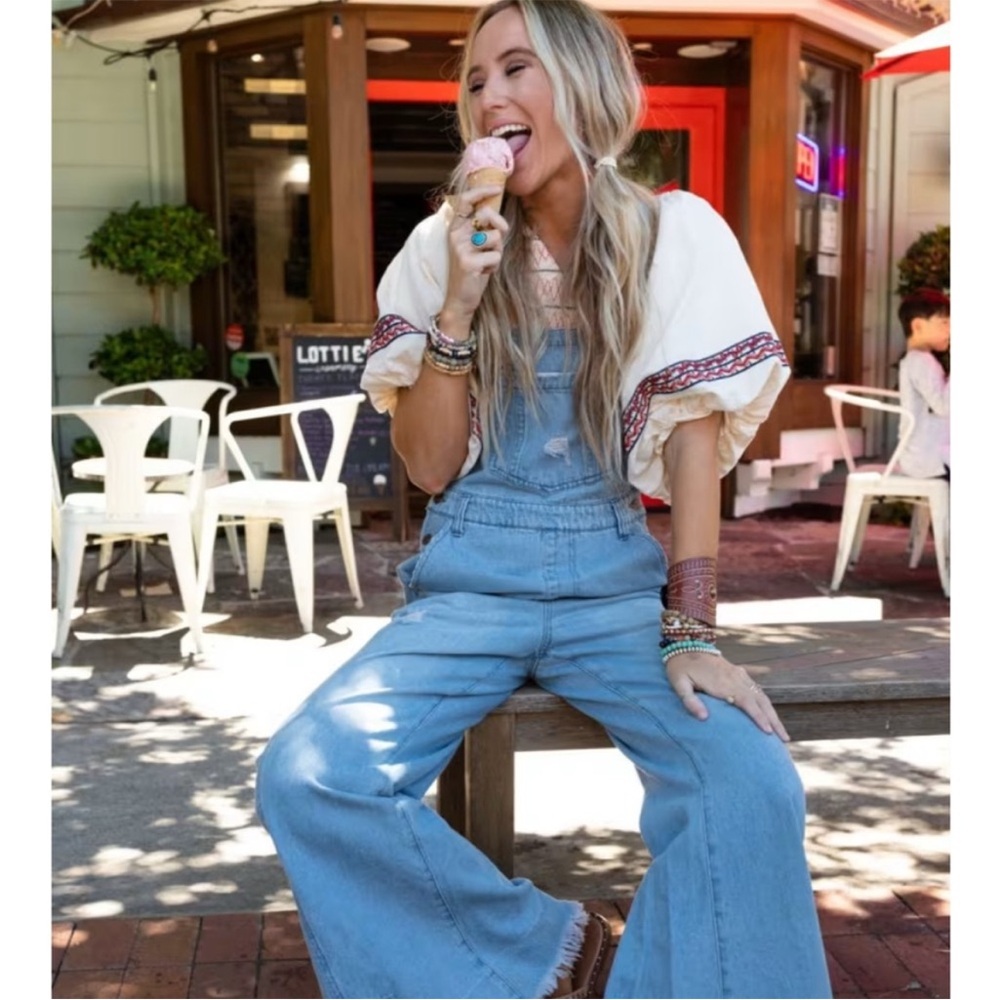 Chic Denim Flare Overalls